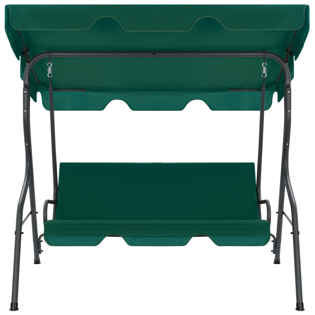 Garden Swing Bench Green 66.9x43.3x60.2 Fabric