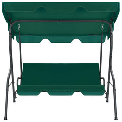 Garden Swing Bench Green 66.9x43.3x60.2 Fabric