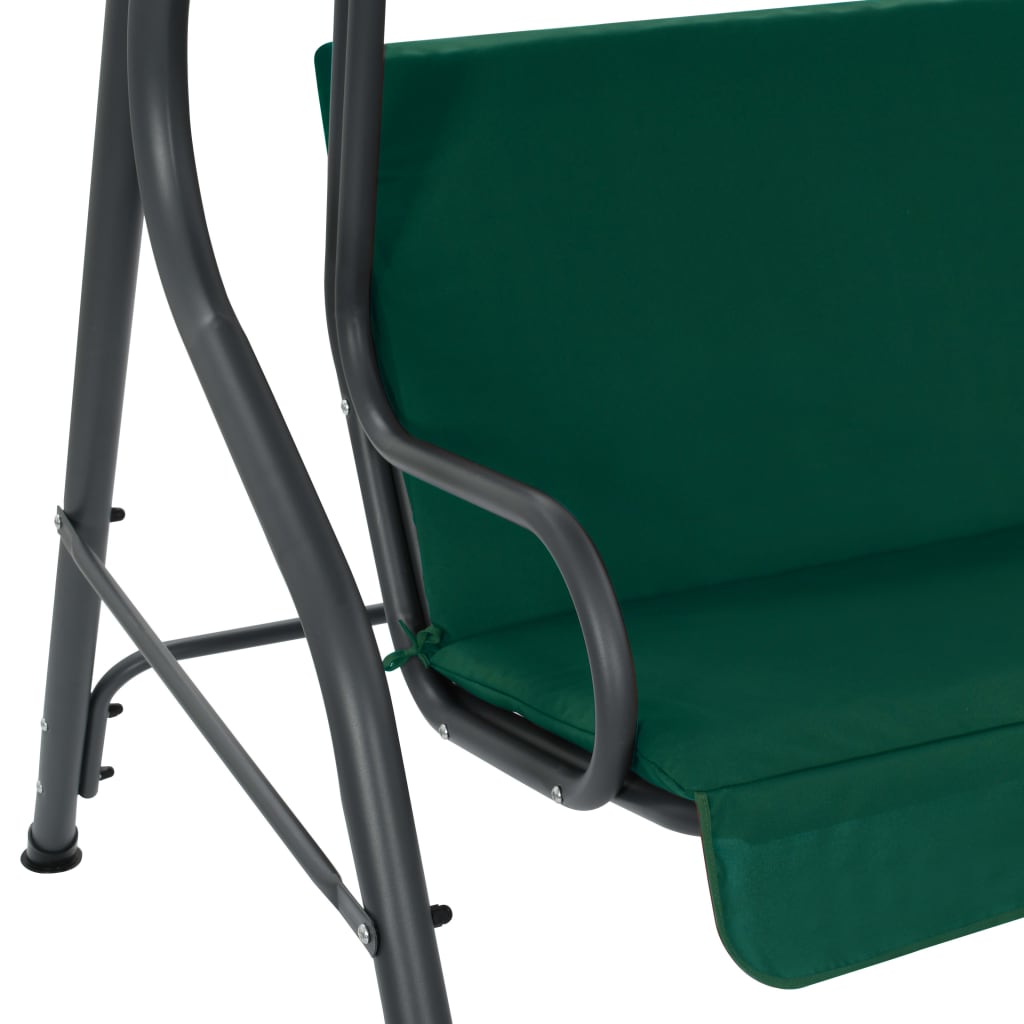 Garden Swing Bench Green 66.9x43.3x60.2 Fabric