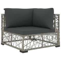 Patio Sofa Set Set of 6 Gray PE Rattan Medium Modular