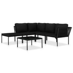 Garden Lounge Set Black