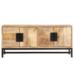 Coffee Table Brown Solid mango wood and powder-coated steel