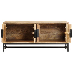 Coffee Table Brown Solid mango wood and powder-coated steel