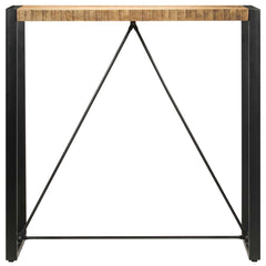 Bar Table Natural Mango Wood Solid Mango Wood, Steel