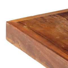 Dining Table Varied wood colors and black legs Reclaimed wood