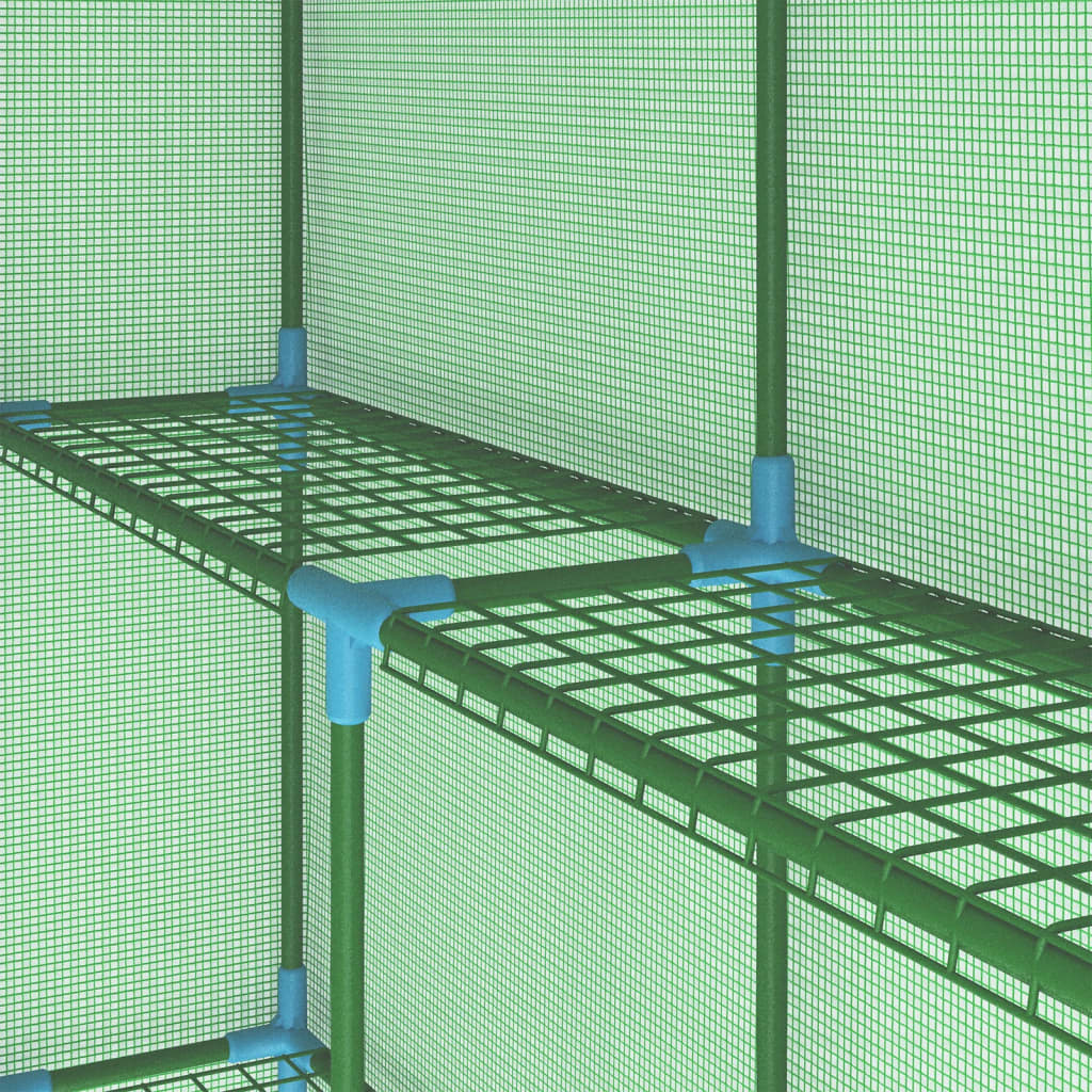 Greenhouse with Shelves Steel 56.3x56.3x76.8
