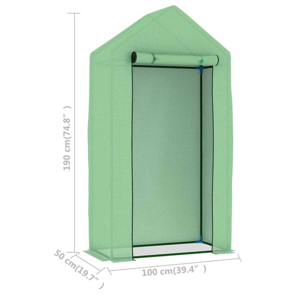 Greenhouse with Steel Frame 5.4 ft?? 3.3'x1.6'x6.2'