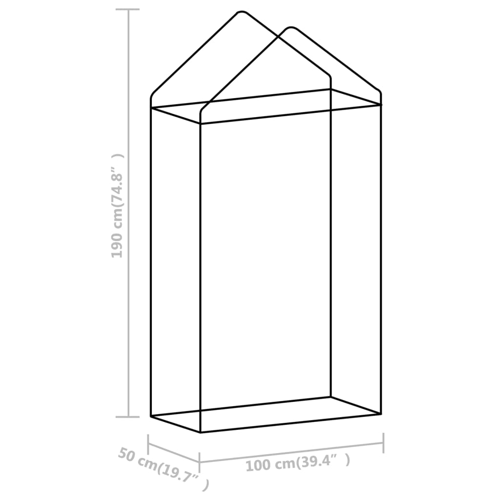 Greenhouse with Steel Frame 5.4 ft?? 3.3'x1.6'x6.2'