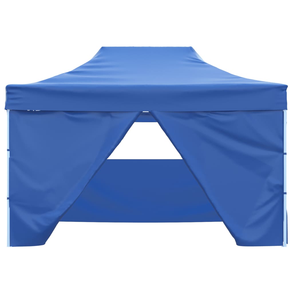 Professional Folding Party Tent with 4 Sidewalls 9.8'x13.1' Steel Blue
