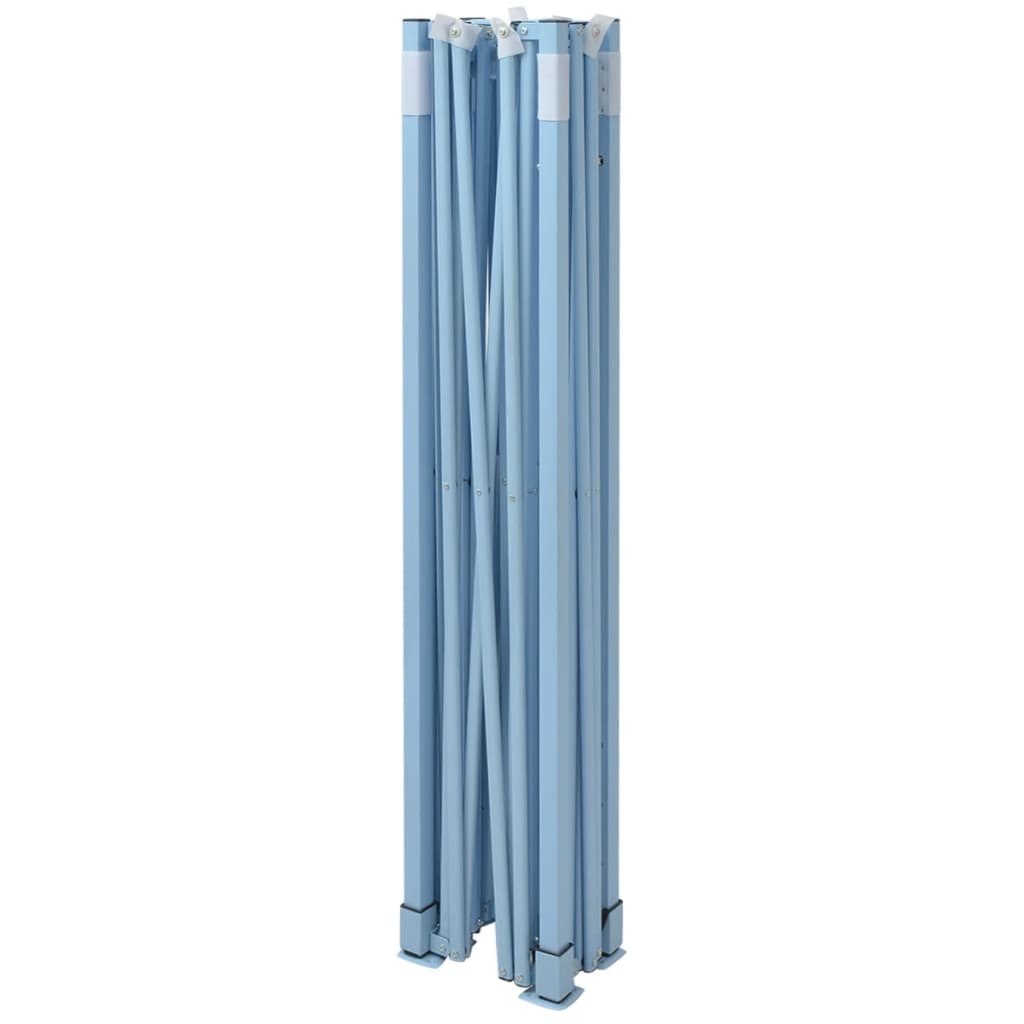 Professional Folding Party Tent with 4 Sidewalls 9.8'x13.1' Steel Blue