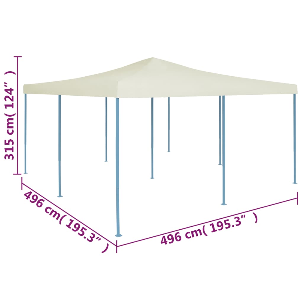 Folding Gazebo 16.4'x16.4' Cream