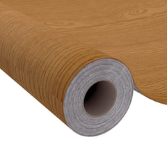 Roll of self-adhesive light oak PVC film showing wood grain texture, part of a 2-pack.