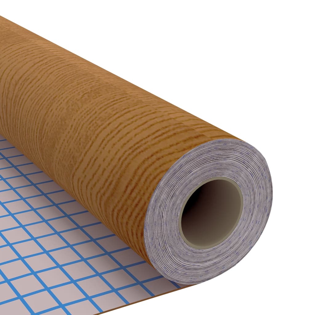 Two rolls of self-adhesive light oak PVC door film with wood grain texture, 82.7x35.4 inches each.
