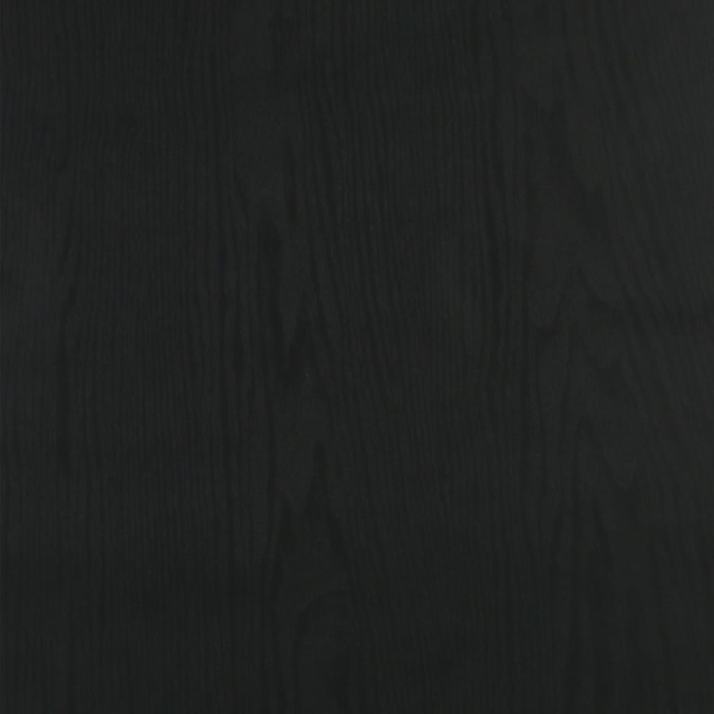 Self-adhesive dark wood furniture film rolls out to 196.9 x 35.4 inches for easy application.