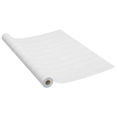 Self-adhesive PVC film in white wood grain, ideal for furniture and wall applications.