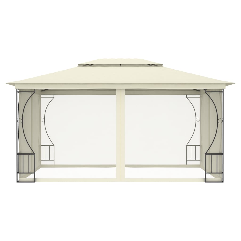 Gazebo with Nets 9.8'x13.1'x8.7' Cream