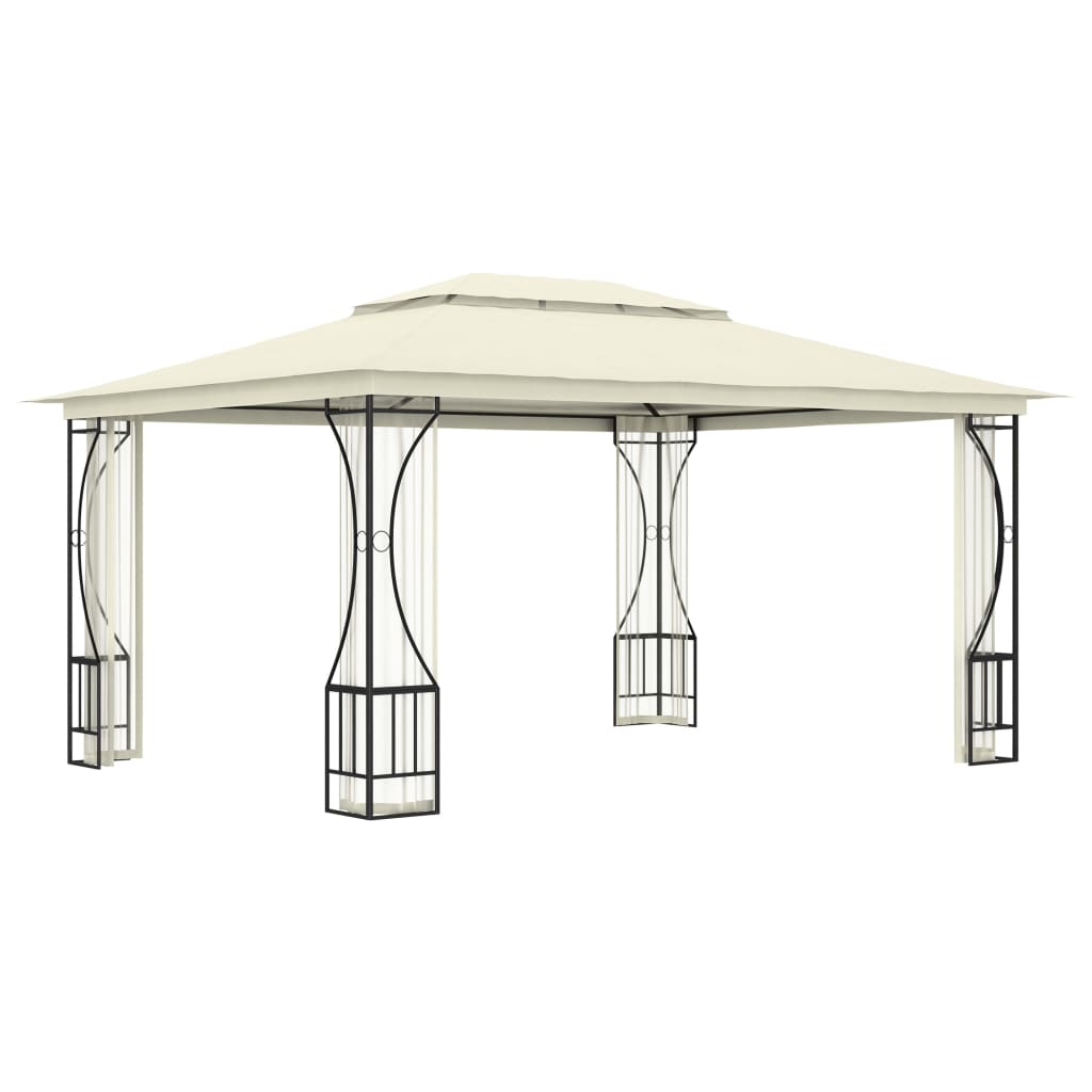 Gazebo with Nets 9.8'x13.1'x8.7' Cream