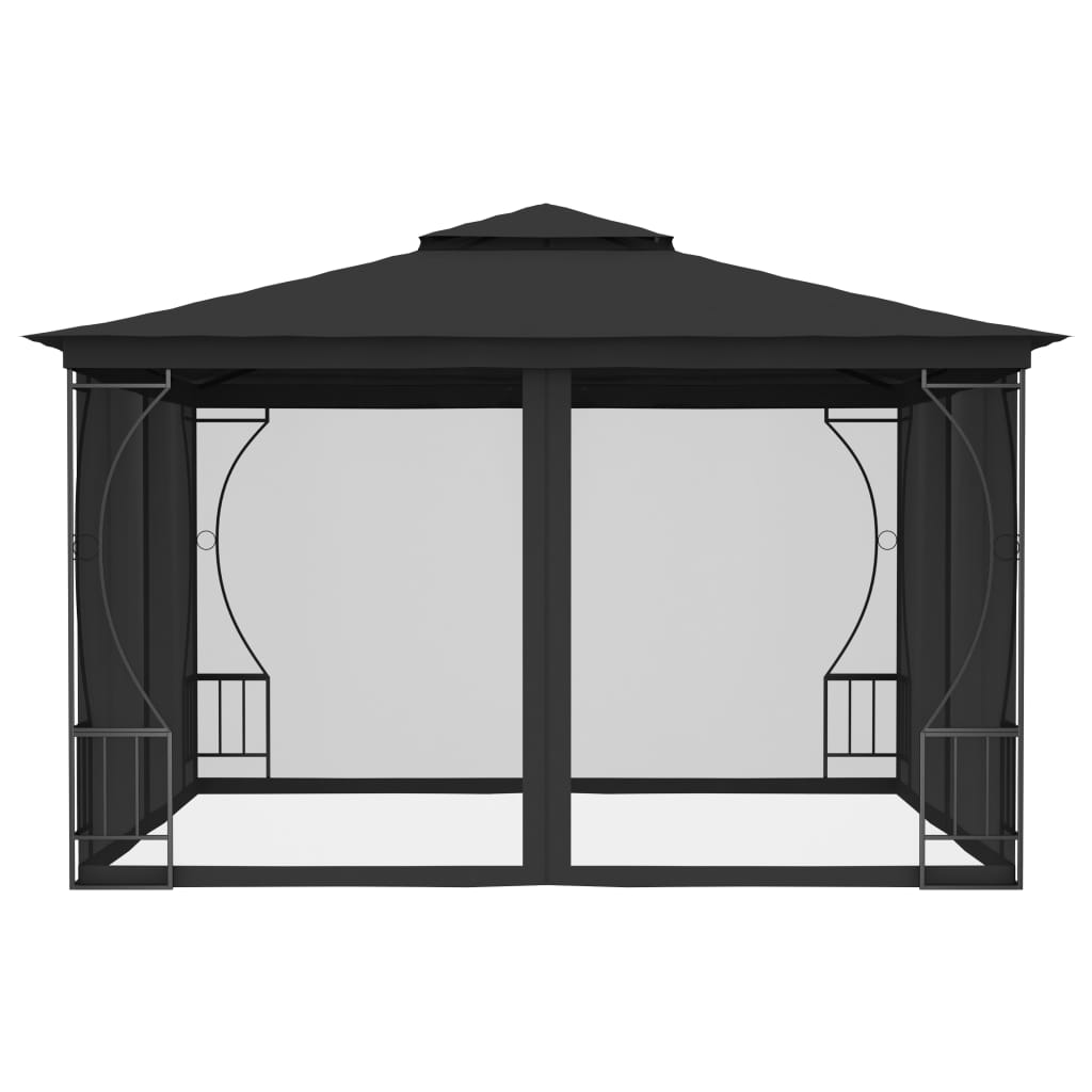 Gazebo with Nets 9.8'x9.8'x8.7' Anthracite