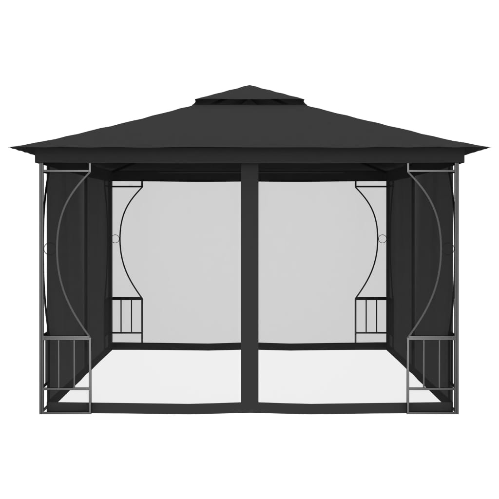 Gazebo with Nets 9.8'x13.1'x8.7' Anthracite