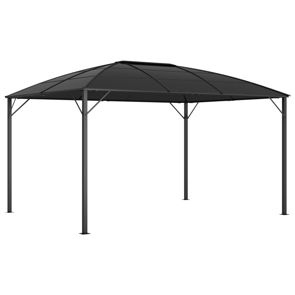 Gazebo with Curtains 157.5x118.1x104.3 Anthracite