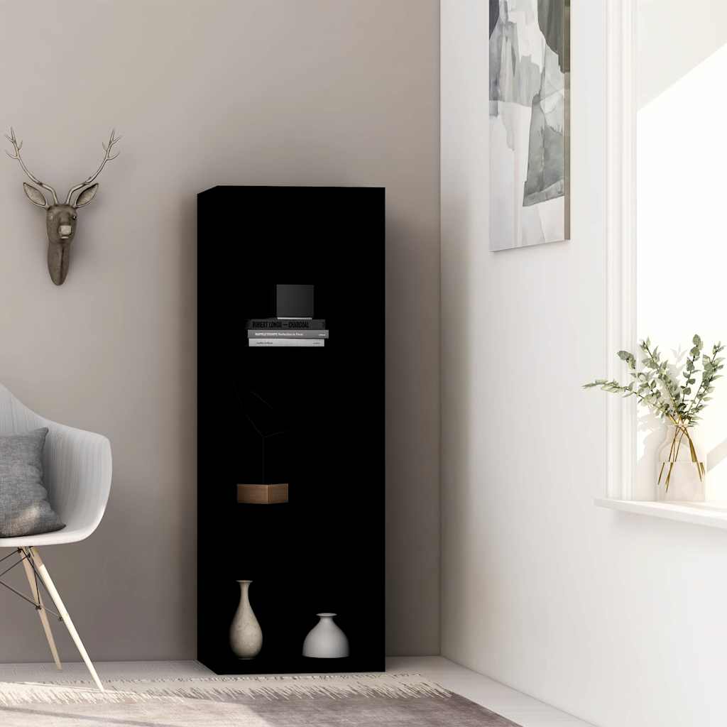 Freestanding Bookshelf Black 30 x 40 x 114 cm Engineered Wood
