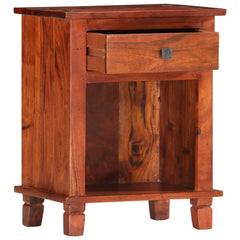 Bedside Cabinet 15.7x11.8x19.7 Solid Acacia Wood