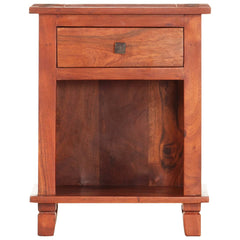 Bedside Cabinet 15.7x11.8x19.7 Solid Acacia Wood