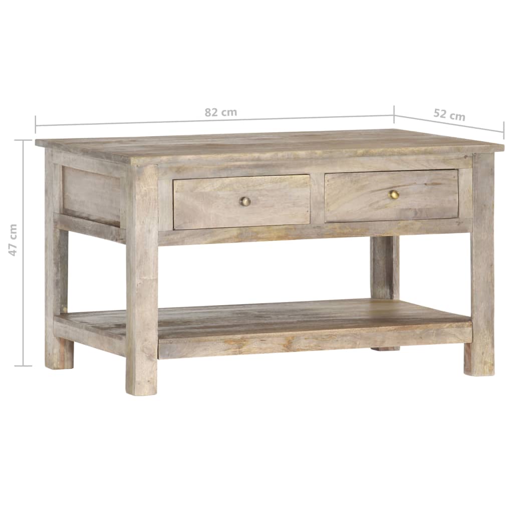 Coffee Table 32.3x20.5x18.5 Solid Mango Wood – Bostome