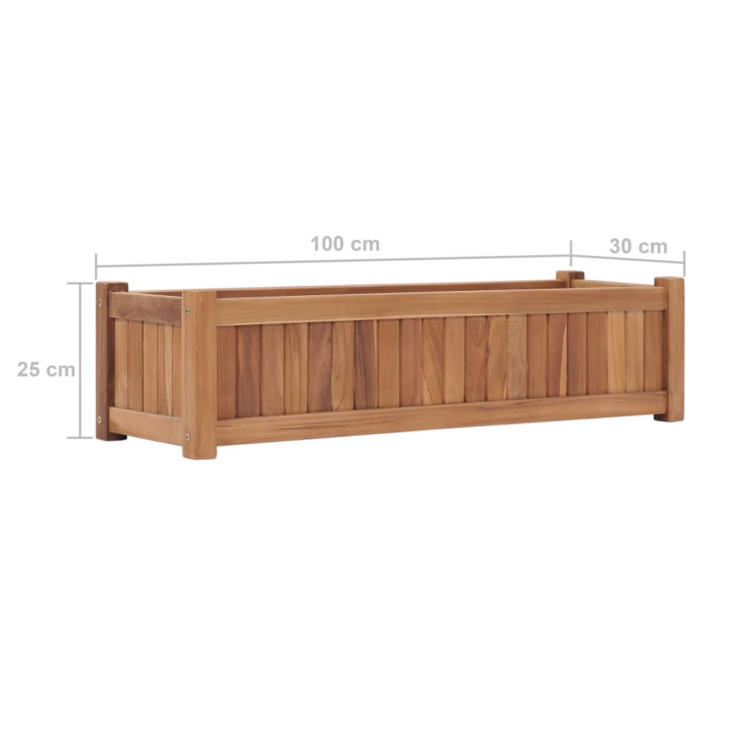 Raised Bed 39.4x11.8x9.8 Solid Wood Teak