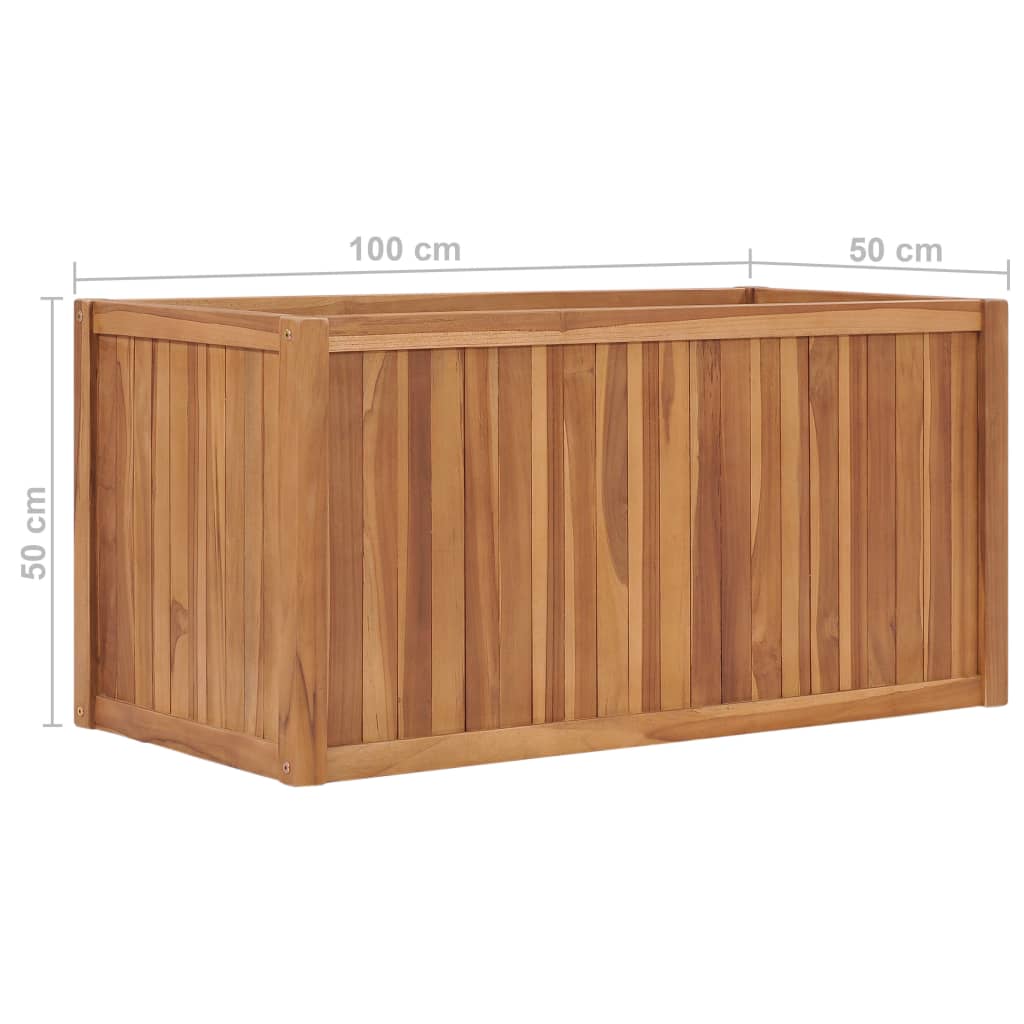 Raised Bed 39.4x19.7x19.7 Solid Wood Teak