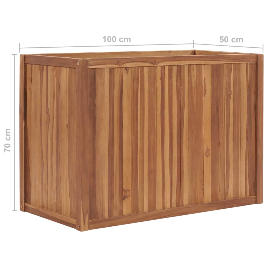 Raised Bed 39.4x19.7x27.6 Solid Wood Teak