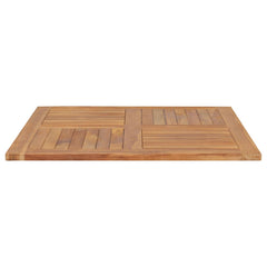 Table Top Natural Teak Solid Teak Wood 35.4 x 35.4 in Durable