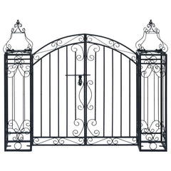 Garden Gate Black Wrought iron Medium Durable Garden Gate
