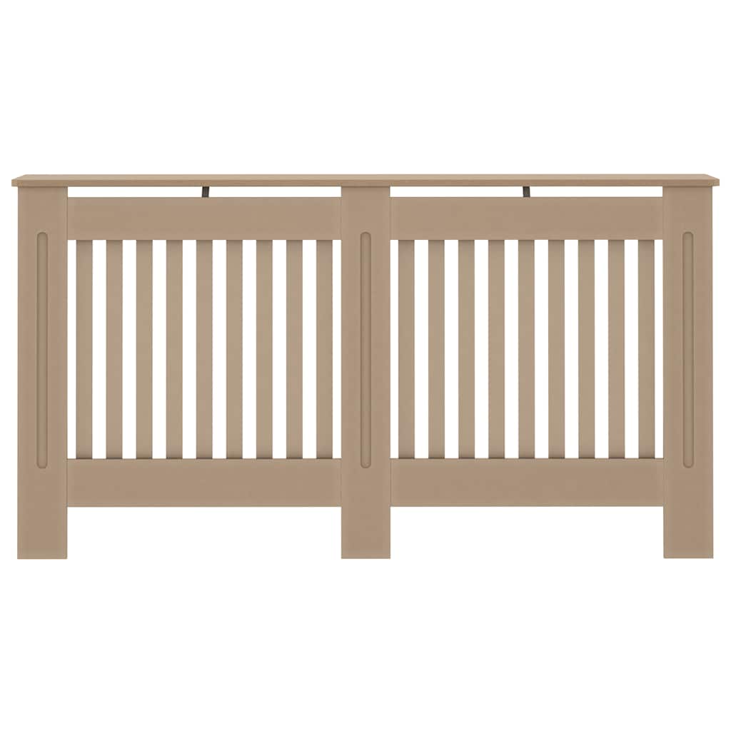 Modern slatted MDF radiator cover in light wood tone, 59.8x7.5x32.1 inches.