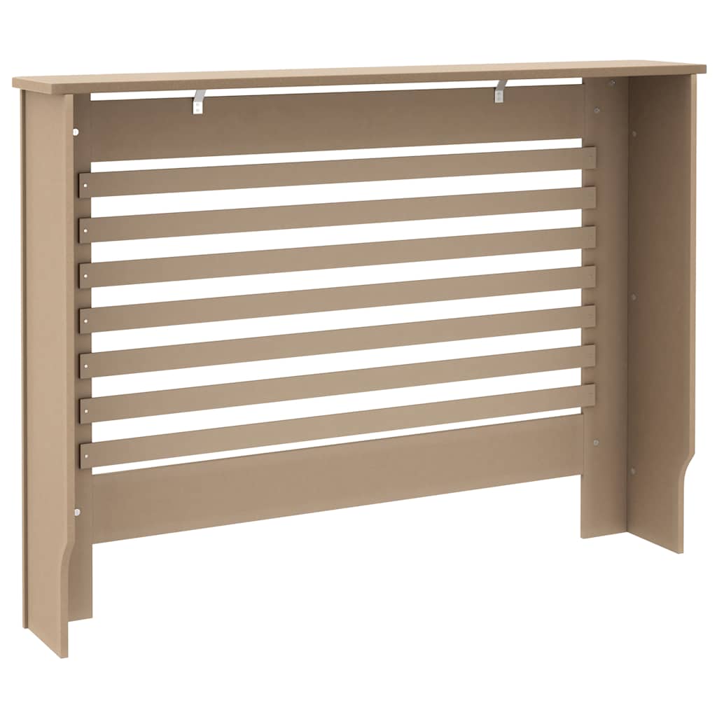 Bostome MDF radiator cover with slatted design, measuring 44.1x7.5x32.1 inches.
