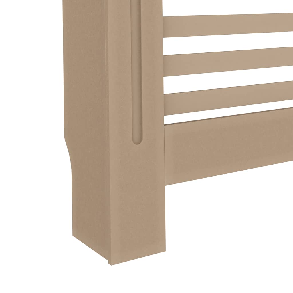 Bostome MDF radiator cover with slatted design, measuring 44.1x7.5x32.1 inches.