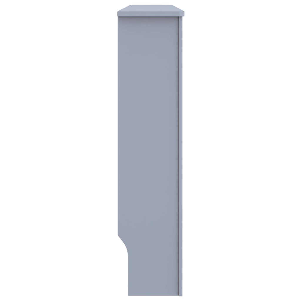 Anthracite MDF radiator cover, 59.8x7.5x32.1 inches, with slatted design.