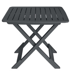 Garden Bistro Set Anthracite Plastic Compact Foldable