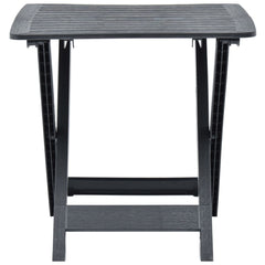 Garden Table Anthracite Plastic Compact Foldable Bistro Table