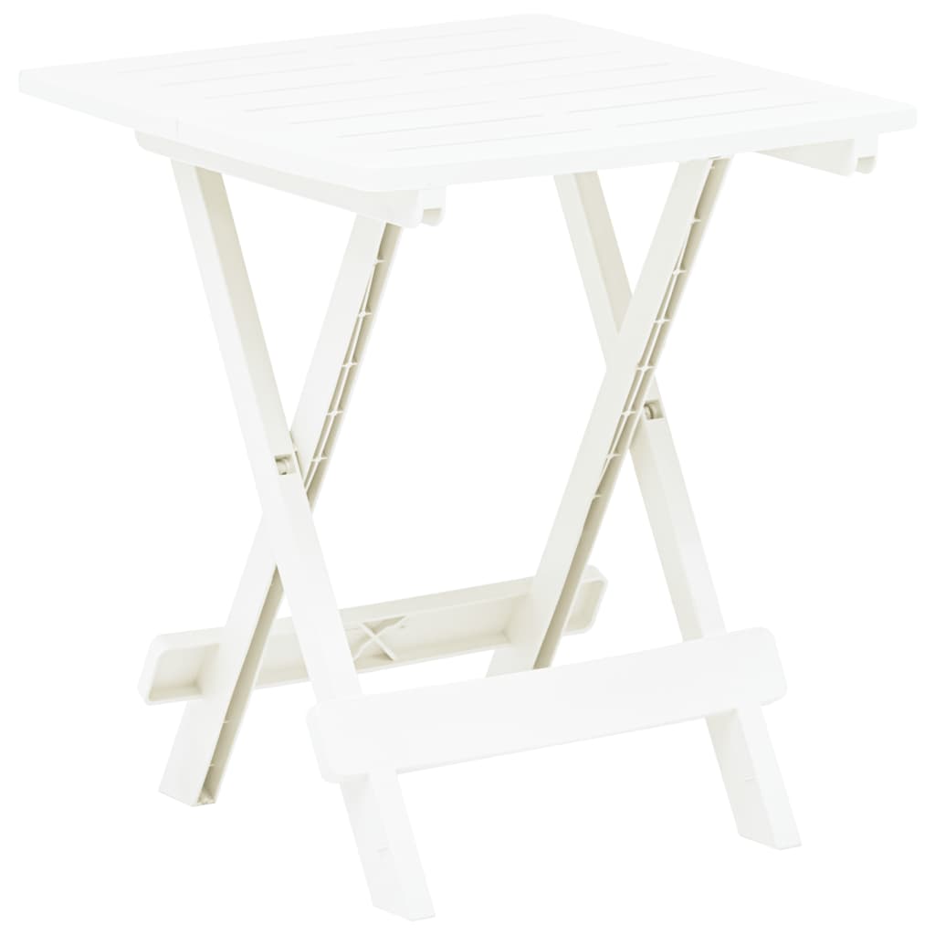 Garden Table White Plastic Small Foldable Bistro Table