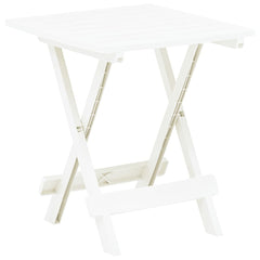 Garden Table White Plastic Small Foldable Bistro Table