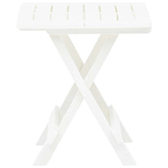 Garden Table White Plastic Small Foldable Bistro Table