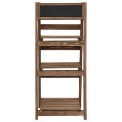 3-Tier Plant Stand with Blackboard 15.7x11.8x35.4 Solid Fir Wood