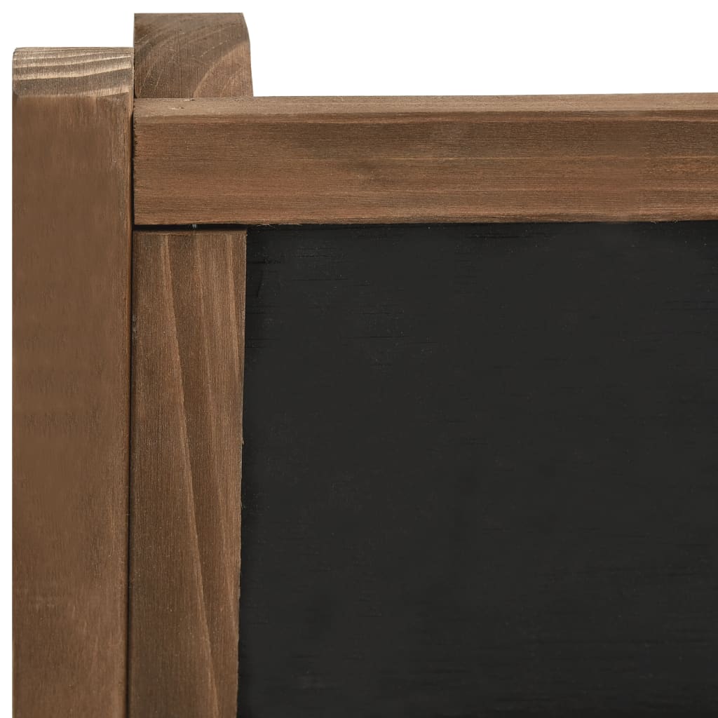 3-Tier Plant Stand with Blackboard 15.7x11.8x35.4 Solid Fir Wood