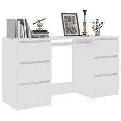 Writing Desk White Engineered Wood Medium Durable Writing Desk