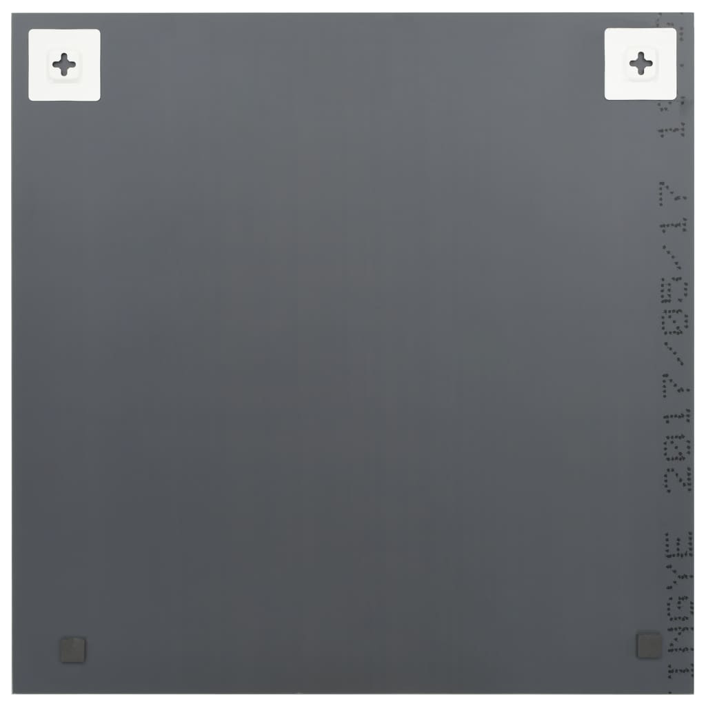 Two square frameless glass wall mirrors, each 15.7 inches by 15.7 inches.