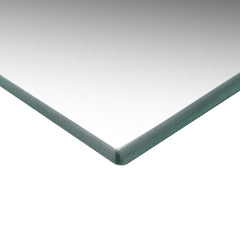 Two square frameless glass wall mirrors, each 15.7 inches by 15.7 inches.