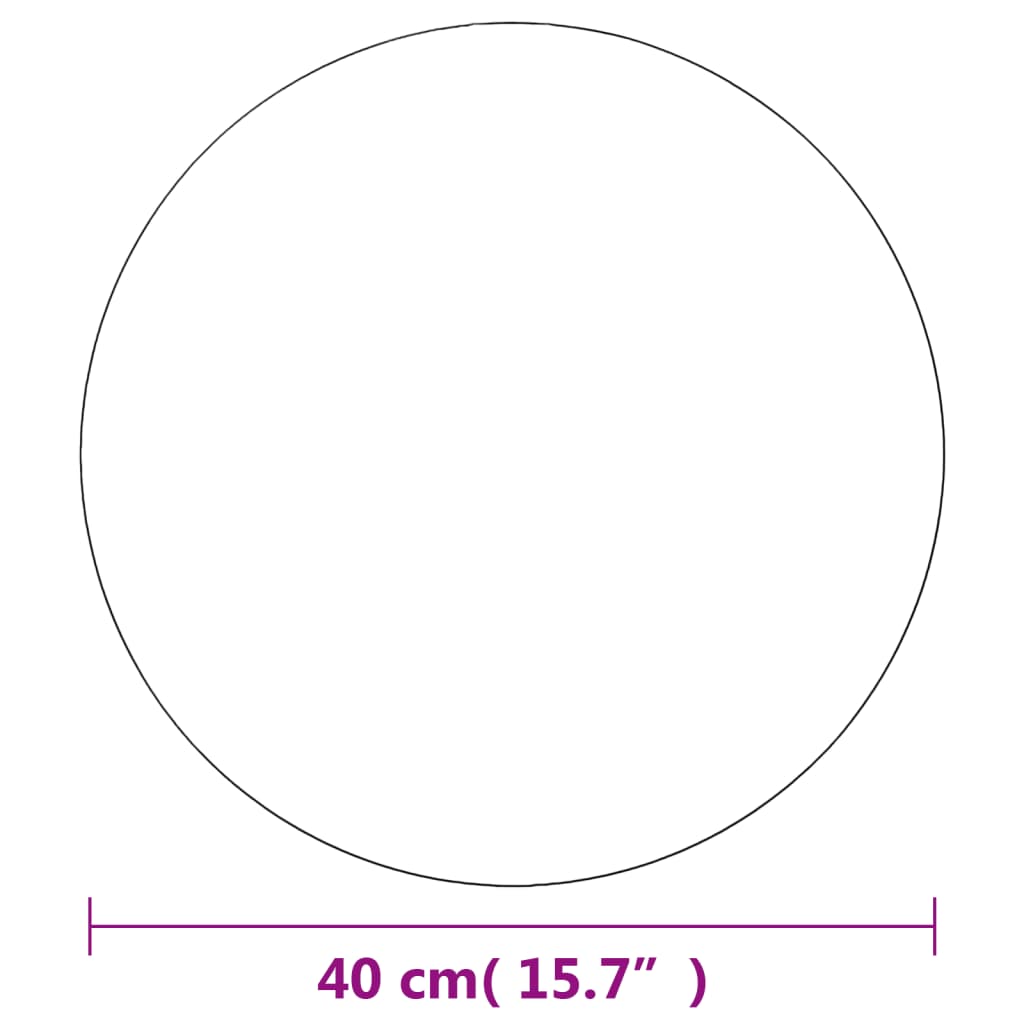 Set of two 15.8-inch round glass wall mirrors, shown with 40 cm diameter measurement.