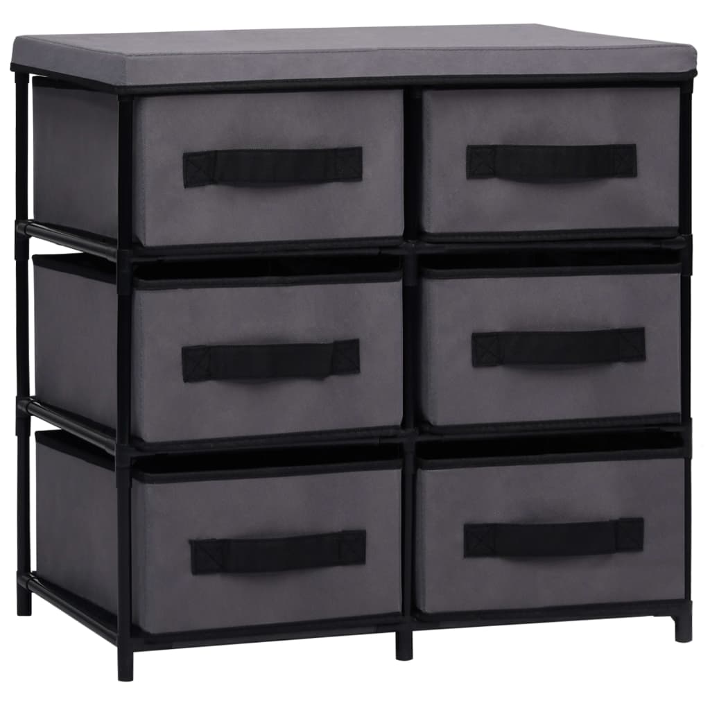 Cabinet Shelf Grey Steel and Fabric Medium Cabinet Shelf