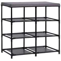 Cabinet Shelf Grey Steel and Fabric Medium Cabinet Shelf